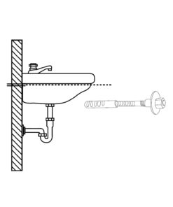 Kit Sanitario Fijacion Lavabo  10x110 mm. (2 Piezas)