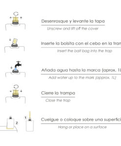 Trampa Exterior Para Moscas Reutilizable (5 Unidades).