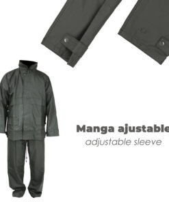 Traje de Agua Impermeable Verde Poliuretano Talla 7-L
