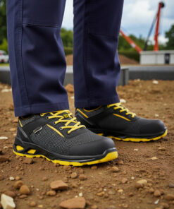 Zapatos Bajo Seguridad Maurer S3L Modelo Amerina Antideslizante con Suela Composite y Resistencia a los Hidrocarburos Talla 41