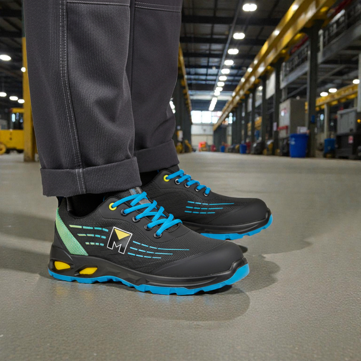 Deportiva Seg. Maurer S3L Modelo Lapis Antideslizante con suela y puntera antiperforación Resistente a los Hidrocarburos Nº 46.