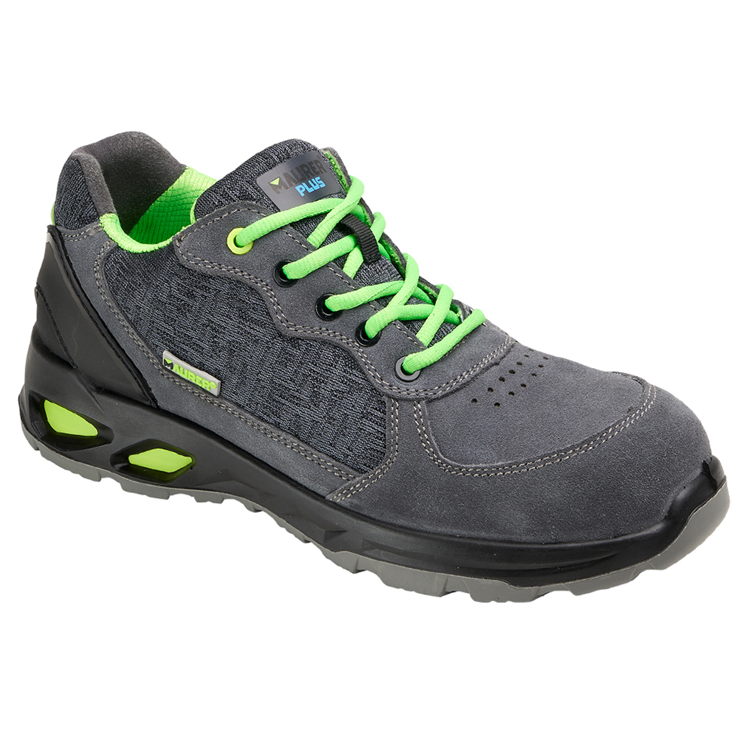 Zapatos Seguridad Maurer S1 Modelo Arlaz Antideslizante con Suela Composite y Resistencia a los Hidrocarburos. Talla 45.