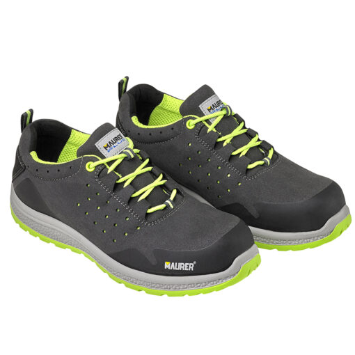 Deportiva Seguridad Maurer S1 Modelo Resia Antideslizante con Suela Resistente a los Hidrocarburos Talla 45.