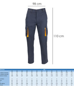 Pantalon Trabajo Talla 50 Azul Oscuro Spandex
