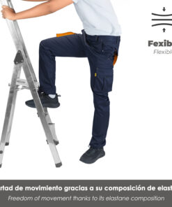 Pantalon Trabajo Talla 50 Azul Oscuro Spandex
