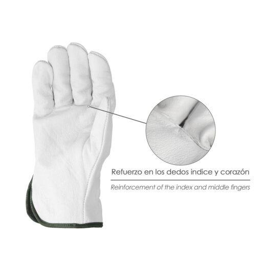 Guantes Piel FLOR  11" C/Colgador (Par)