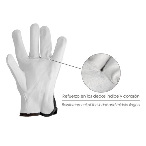 Guantes De Seguridad De Cuero. Talla 7" (Par)