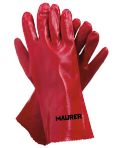 Guantes Pvc Rojo 35 cm. (Par)