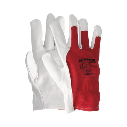 Guantes Piel / Lona Con Colgador 8" Guantes De Trabajo