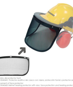 Protector Facial De Rejilla y Protector Auditivo Maurer Modelo 99790