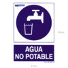 Cartel Agua No Potable 30x21cm.