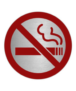 Placa Adhesiva "No Fumar" Acero Inoxidable Ø 7 cm.