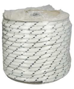 Cuerda Poliester Trenzada Blanco / Azul  6 mm. Bobina 200 m.