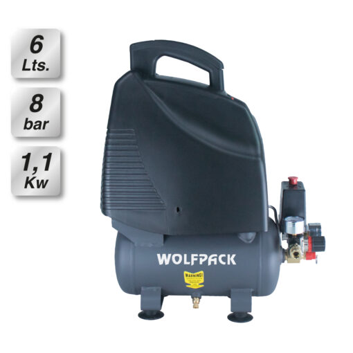 Compresor Aire Wolfpack 6 Litros / 8 Bares / 1