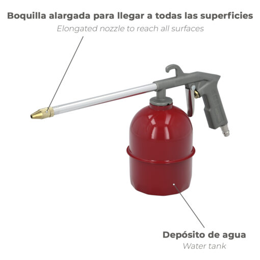 Pistola Petrolear Neumatica Con Deposito Inferior y Adaptador Rapido