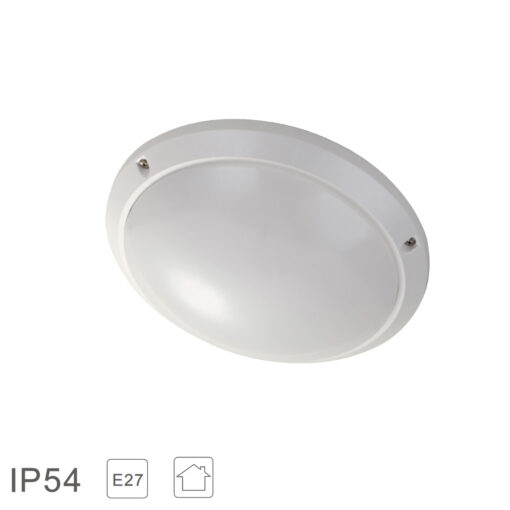 Lampara Plafon Interiores / Exteriores IP45 Portalamparas E27 Ø 27 x 9