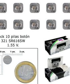 Pila Boton Oxido De Plata 321 / SR616SW (Caja 10 Pilas)