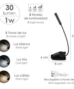 3 Tonos De Luz y 3 Niveles De Luminosidad