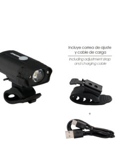 Luz Led Frontal Para Bicicleta / Patinete 400 Lumenes (5 Modos) Bateria Recargable USB