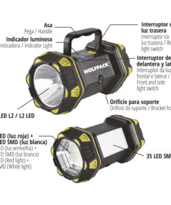 Linterna Led Multiusos 3 En 1 Recargable 400 Lumenes