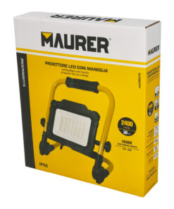 Foco Led Plano 30 Watt. Luz Blanca 4000º K IP 65 3300 Lumenes Con Asa de Transporte