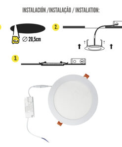 Downlight Led Empotrar 20 Watt 1800 Lumenes 6000K