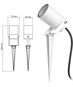 Foco Jardin Con Pincho Blanco GU10 IP65