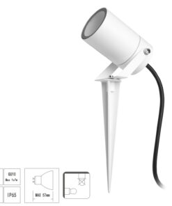 Foco Jardin Con Pincho Blanco GU10 IP65