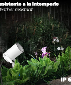 Foco Jardin Con Pincho Blanco GU10 IP65