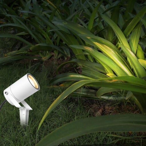 Foco Jardin Con Pincho Blanco GU10 IP65