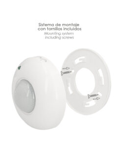 Detector De Movimiento Por Infrarrojos Con Sensor Crepuscular 360°. Ajustable