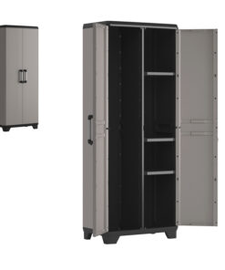 Armario Resina 68 x 39 x 173 cm. Con Porta Escoba Alto