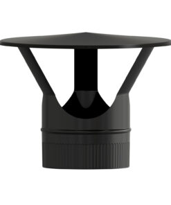 Sombrero Estufa Vitrificado Negro Ø 150 mm. Sombrero Tubo Chimenea