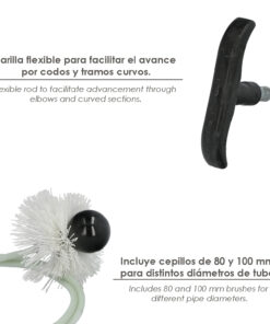 Deshollinador Kit Estufa Pellet 80/100 mm 2