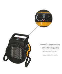 Calefactor Termoventilador Ceramico Cañon Suelo y Pared 1000 / 2000 Watt. Cañon Aire Caliente