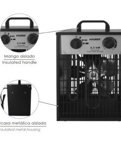 Calefactor Industrial 1650 / 3300 Watt. Cañon Aire Caliente.