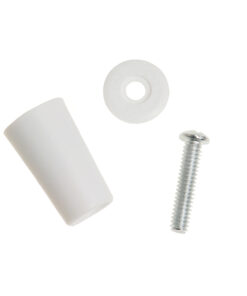 Tope Persiana Con Tornillo 40 mm. Blanco