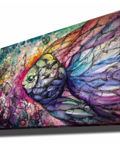 Cuadro lienzo pez arcoirirs decorativo canvas