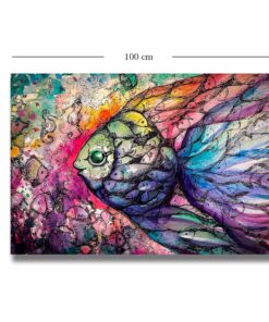 Cuadro lienzo pez arcoirirs decorativo canvas