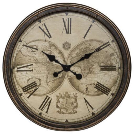 Reloj mundial de plástico vintage Pr. 51 x Pr. 5 cm