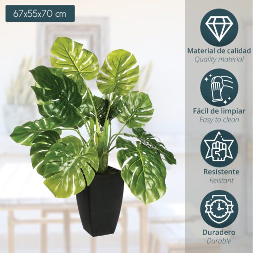 Planta artificial verde en maceta Altura 70