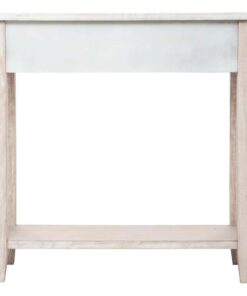 CONSOLA DE 2 CAJONES INSIPIRADA EN LA NATURALEZA EN MADERA BLANCA|L. 80 x P. 30 x H. 80 cm