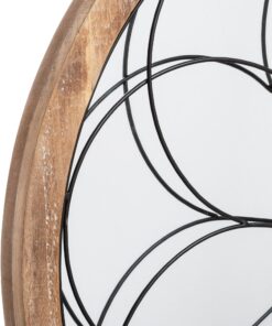 Espejo de roseta de madera D64
