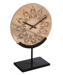 Reloj de sobremesa "Tropical" de madera beige medio H34
