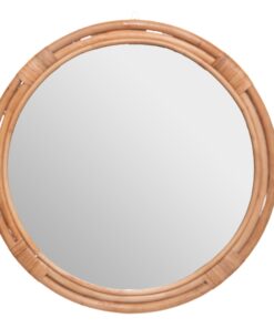 Espejo de ratán Farah 60 cm en madera natural