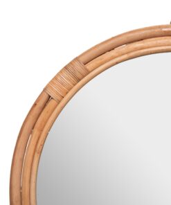 Espejo de ratán Farah 60 cm en madera natural