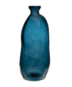 Botella de vidrio reciclado azul A 35 cm