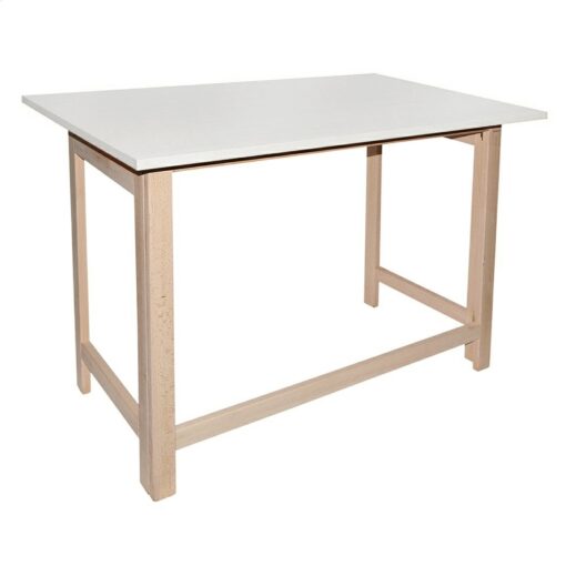 Tapa mesa plegable blanca estructura sin barniz