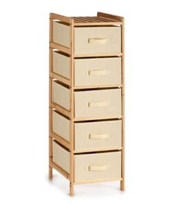 Mueble ancho 5 cajones color crema colección KIPIT