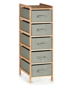 Mueble ancho 5 cajones gris oscuro colección KIPIT